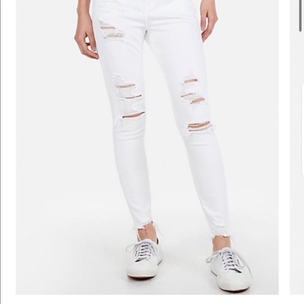 EXPRESS cropped mid rise jeans